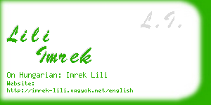 lili imrek business card